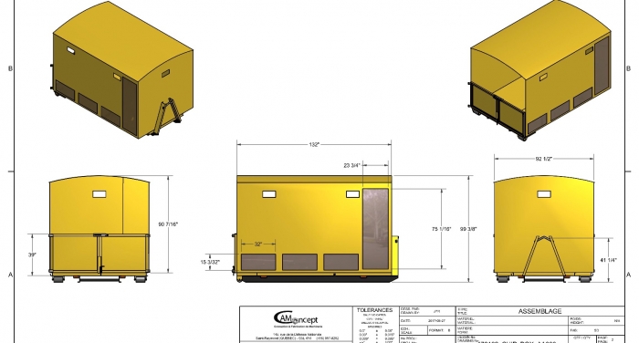  Chip Box, 21 cu/yd, Tool Box on passenger side    